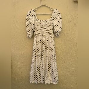 Topshop Black and White Polka Dot Women Dress